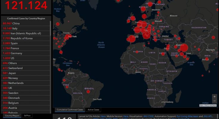 mapas de coronavírus contêm malware que beneficia hackers