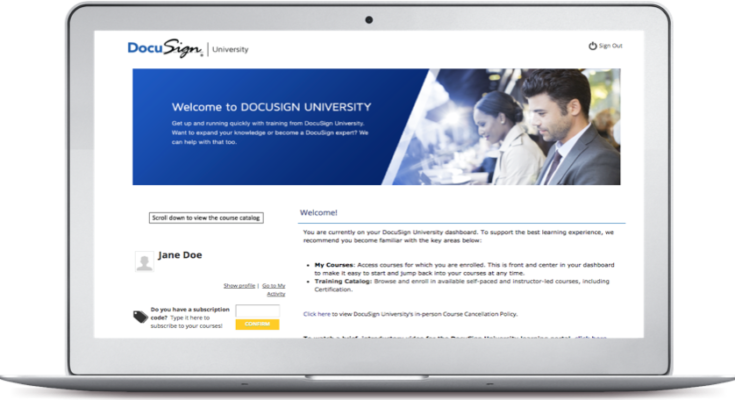 docusign adquire startup clause